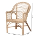bali & pari Zaira Modern Bohemian Natural Rattan Arm Chair - BSOZaira-Version2-Rattan-AC
