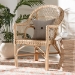 bali & pari Zaira Modern Bohemian Natural Rattan Arm Chair - BSOZaira-Version2-Rattan-AC