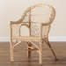 bali & pari Zaira Modern Bohemian Natural Rattan Arm Chair - BSOZaira-Version2-Rattan-AC
