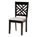 Baxton Studio Alena Modern Grey Fabric and Dark Brown Finished Wood 5-Piece Dining Set - BSOJodie-Grey/Dark Brown-5PC Dining Set