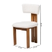 Baxton Studio Kyren Modern Cream Boucle 2-Piece Dining Chair Set - BSOBBT5538-Walnut/Cream-DC