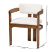 Baxton Studio Carice Modern Cream Boucle Dining Chair - BSOBBT5539-Walnut/Cream-DC