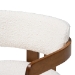 Baxton Studio Carice Modern Cream Boucle Dining Chair - BSOBBT5539-Walnut/Cream-DC