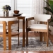 Baxton Studio Carice Modern Cream Boucle Dining Chair - BSOBBT5539-Walnut/Cream-DC