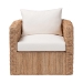 bali & pari Rhinos Bohemian Light Brown Seagrass Tuxedo Arm Chair - BSORhinos-Bleached Light Brown-CC