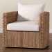 bali & pari Rhinos Bohemian Light Brown Seagrass Tuxedo Arm Chair - BSORhinos-Bleached Light Brown-CC