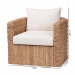 bali & pari Rhinos Bohemian Light Brown Seagrass Tuxedo Arm Chair - BSORhinos-Bleached Light Brown-CC