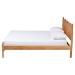 Baxton Studio Malaya Modern Oak Brown Wood Queen Platform Bed with Scalloped Edges - BSOMG0239-NT Oak-Queen