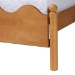 Baxton Studio Malaya Modern Oak Brown Wood Queen Platform Bed with Scalloped Edges - BSOMG0239-NT Oak-Queen