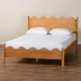 Baxton Studio Malaya Modern Oak Brown Wood Queen Platform Bed with Scalloped Edges - BSOMG0239-NT Oak-Queen