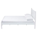 Baxton Studio Malaya Modern White Wood Full Platform Bed with Scalloped Edges - BSOMG0239-White-Full