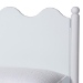 Baxton Studio Malaya Modern White Wood Full Platform Bed with Scalloped Edges - BSOMG0239-White-Full