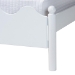 Baxton Studio Malaya Modern White Wood Full Platform Bed with Scalloped Edges - BSOMG0239-White-Full