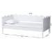 Baxton Studio Malaya Modern White Wood Full Daybed with Scalloped Edges - BSOMG0239-1-White-Daybed-Full