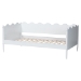 Baxton Studio Malaya Modern White Wood Full Daybed with Scalloped Edges - BSOMG0239-1-White-Daybed-Full