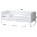 Baxton Studio Malaya Modern White Wood Full Daybed with Scalloped Edges - BSOMG0239-1-White-Daybed-Full