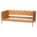 Baxton Studio Malaya Modern Oak Brown Wood Full Daybed with Scalloped Edges - BSOMG0239-1-NT Oak-Daybed-Full