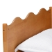Baxton Studio Malaya Modern Oak Brown Wood Full Daybed with Scalloped Edges - BSOMG0239-1-NT Oak-Daybed-Full