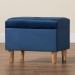 Baxton Studio Elias Modern Navy Blue Velvet Fabric Storage Ottoman - BSOJY20A250-Navy Velvet-Otto