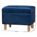 Baxton Studio Elias Modern Navy Blue Velvet Fabric Storage Ottoman - BSOJY20A250-Navy Velvet-Otto