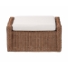 bali & pari Derris Bohemian Peanut Brown Braided Rattan Footstool - BSODerris-Peanut Brown/Rattan-Footstool