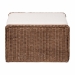 bali & pari Derris Bohemian Peanut Brown Braided Rattan Footstool - BSODerris-Peanut Brown/Rattan-Footstool