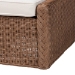 bali & pari Derris Bohemian Peanut Brown Braided Rattan Footstool - BSODerris-Peanut Brown/Rattan-Footstool