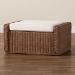 bali & pari Derris Bohemian Peanut Brown Braided Rattan Footstool - BSODerris-Peanut Brown/Rattan-Footstool