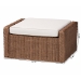 bali & pari Derris Bohemian Peanut Brown Braided Rattan Footstool - BSODerris-Peanut Brown/Rattan-Footstool