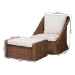 bali & pari Derris Bohemian Peanut Brown Braided Rattan 2-Piece Arm Chair and Footstool Set - BSODerris-Peanut Brown/Rattan-2pc Chair/FS Set