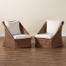 bali & pari Derris Bohemian Peanut Brown Braided Rattan 2-Piece Arm Chair Set - BSODerris-Peanut Brown/Rattan-CC-2pc Chair Set
