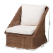 bali & pari Derris Bohemian Peanut Brown Braided Rattan 2-Piece Arm Chair Set - BSODerris-Peanut Brown/Rattan-CC-2pc Chair Set