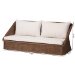 bali & pari Derris Bohemian Peanut Brown Braided Rattan Sofa - BSODerris-Peanut Brown/Rattan-Sofa