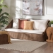 bali & pari Derris Bohemian Peanut Brown Braided Rattan Sofa - BSODerris-Peanut Brown/Rattan-Sofa