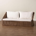 bali & pari Derris Bohemian Peanut Brown Braided Rattan Sofa - BSODerris-Peanut Brown/Rattan-Sofa