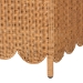 bali & pari Teresa Bohemian Light Honey Scalloped Rattan Ottoman Bench - BSOTeresa-Rectangle-Light Honey/Rattan Cushioned-Ottoman
