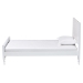 Baxton Studio Roni Modern White Wood Full Platform Bed with Scalloped Edges - BSORoni-White-Full
