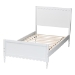 Baxton Studio Roni Modern White Wood Full Platform Bed with Scalloped Edges - BSORoni-White-Full