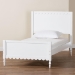 Baxton Studio Roni Modern White Wood Full Platform Bed with Scalloped Edges - BSORoni-White-Full