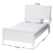 Baxton Studio Roni Modern White Wood Full Platform Bed with Scalloped Edges - BSORoni-White-Full