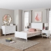 Baxton Studio Roni Modern White Scalloped Wood 4-Piece Full Bedroom Set with Two Nightstands - BSORoni-White-Full 4PC Bedroom Set 1
