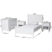Baxton Studio Roni Modern White Scalloped Wood 4-Piece Full Bedroom Set with Two Nightstands - BSORoni-White-Full 4PC Bedroom Set 1