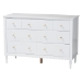Baxton Studio Roni Modern White Scalloped Wood 4-Piece Full Bedroom Set with Two Nightstands - BSORoni-White-Full 4PC Bedroom Set 1