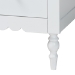 Baxton Studio Roni Modern White Scalloped Wood 4-Piece Full Bedroom Set with Two Nightstands - BSORoni-White-Full 4PC Bedroom Set 1