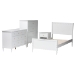 Baxton Studio Roni Modern White Wood 4-Piece Twin Bedroom Set with Scalloped Edges - BSORoni-White-Twin 4PC Bedroom Set 2