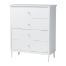 Baxton Studio Roni Modern White Wood 4-Piece Twin Bedroom Set with Scalloped Edges - BSORoni-White-Twin 4PC Bedroom Set 2