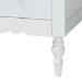 Baxton Studio Roni Modern White Wood 4-Piece Twin Bedroom Set with Scalloped Edges - BSORoni-White-Twin 4PC Bedroom Set 2