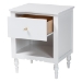 Baxton Studio Roni Modern White Wood 1-Drawer Nightstand with Scalloped Edges - BSORoni-White-NS