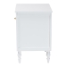 Baxton Studio Roni Modern White Wood 1-Drawer Nightstand with Scalloped Edges - BSORoni-White-NS