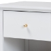 Baxton Studio Roni Modern White Wood 1-Drawer Nightstand with Scalloped Edges - BSORoni-White-NS